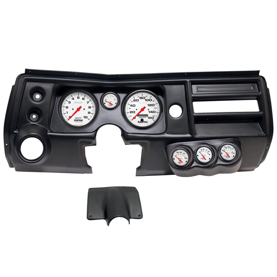AutoMeter Dash Kit Direct Fit, (5" X2, 2 1/16" X4), Chevy Chevelle Vent 68, Phantom (2904-09)
