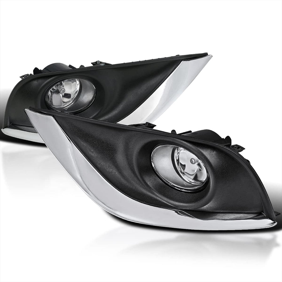 Clear Lens Fog Lights SPEC-D TUNING + H11 Bulbs + Switch Included Compatible with 2015-2017 Nissan Versa 4Dr Sedan L+R Pair Assembly