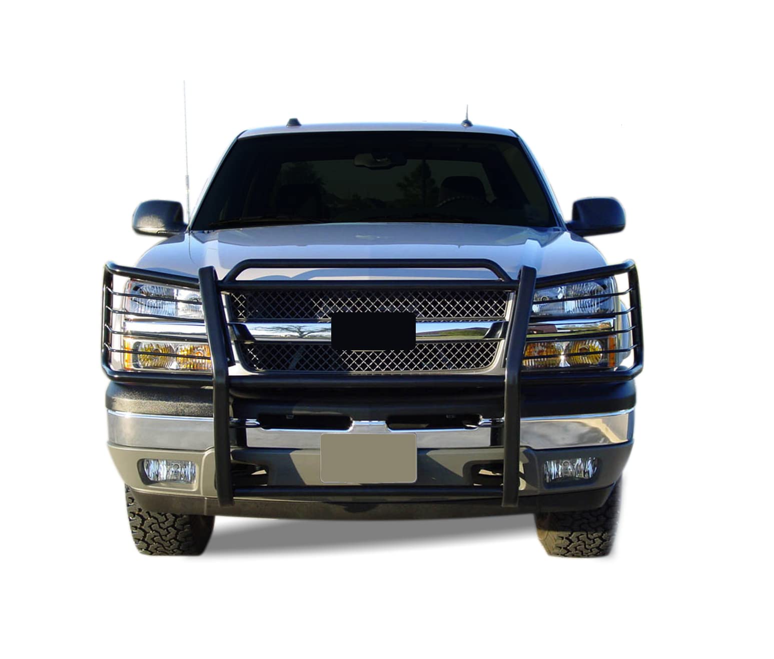 Bumper Guard Modular Black Black Horse Grille Compatible with 1992-1994 K5 Blazer/S15 Jimmy|1995-1998 Silverado|1999 Suburban 1500|1995-1999 Tahoe|1988-1998 Sierra 1500|1992-1999 Yukon-17GJ23MA