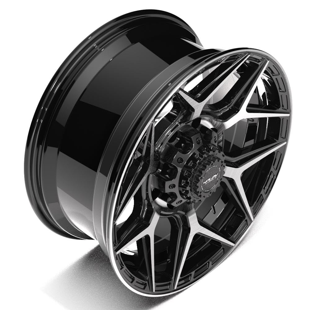 20 Inch 4PLAY Wheels Rim 4P06 Fits 8x170 20x9 Gloss Black Brushed with Tinted Clear (1)