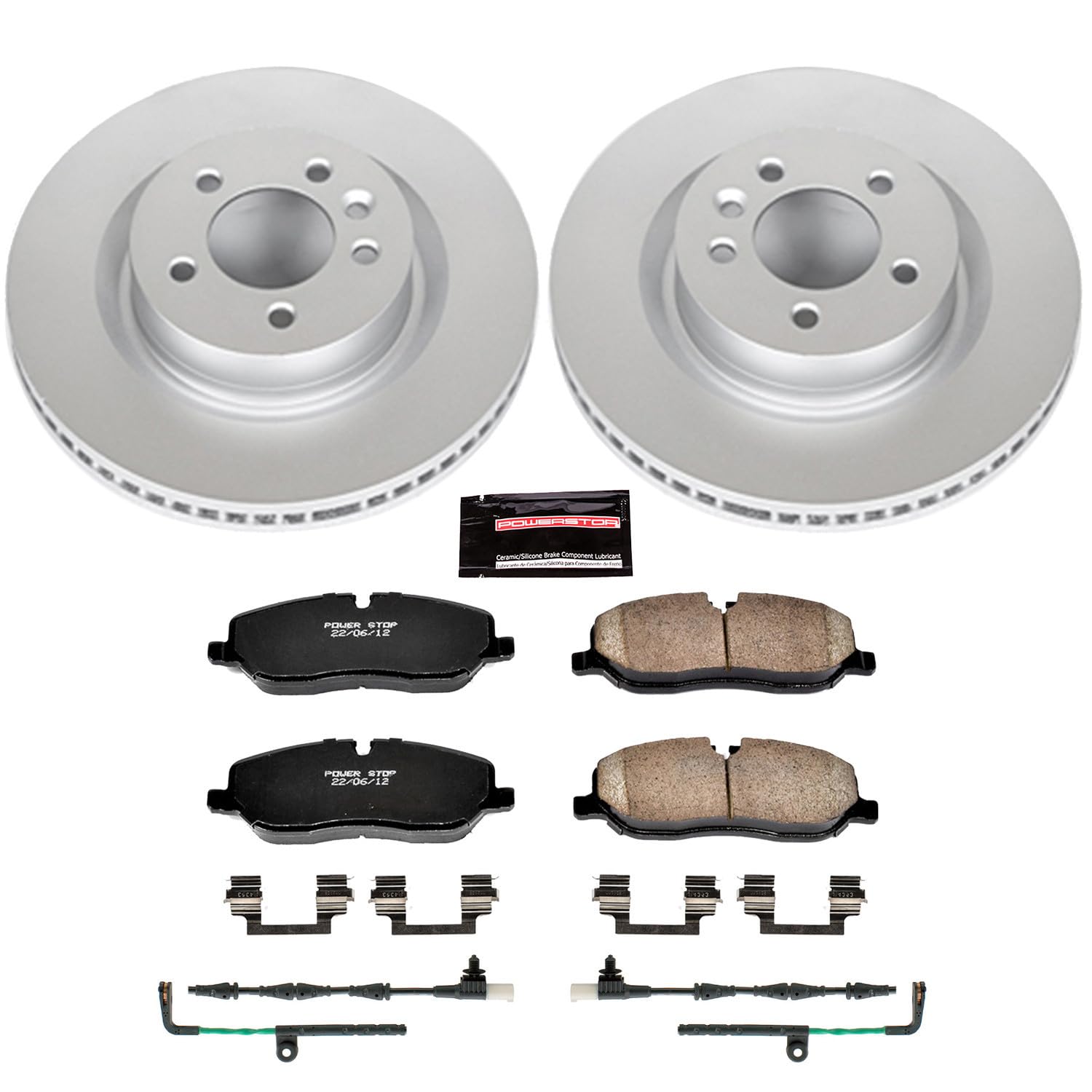 Power Stop CRK4615 Z23 Evolution Front Geomet Coated Brake Kit For Land Rover LR3 2005-2009 [Model Specific]