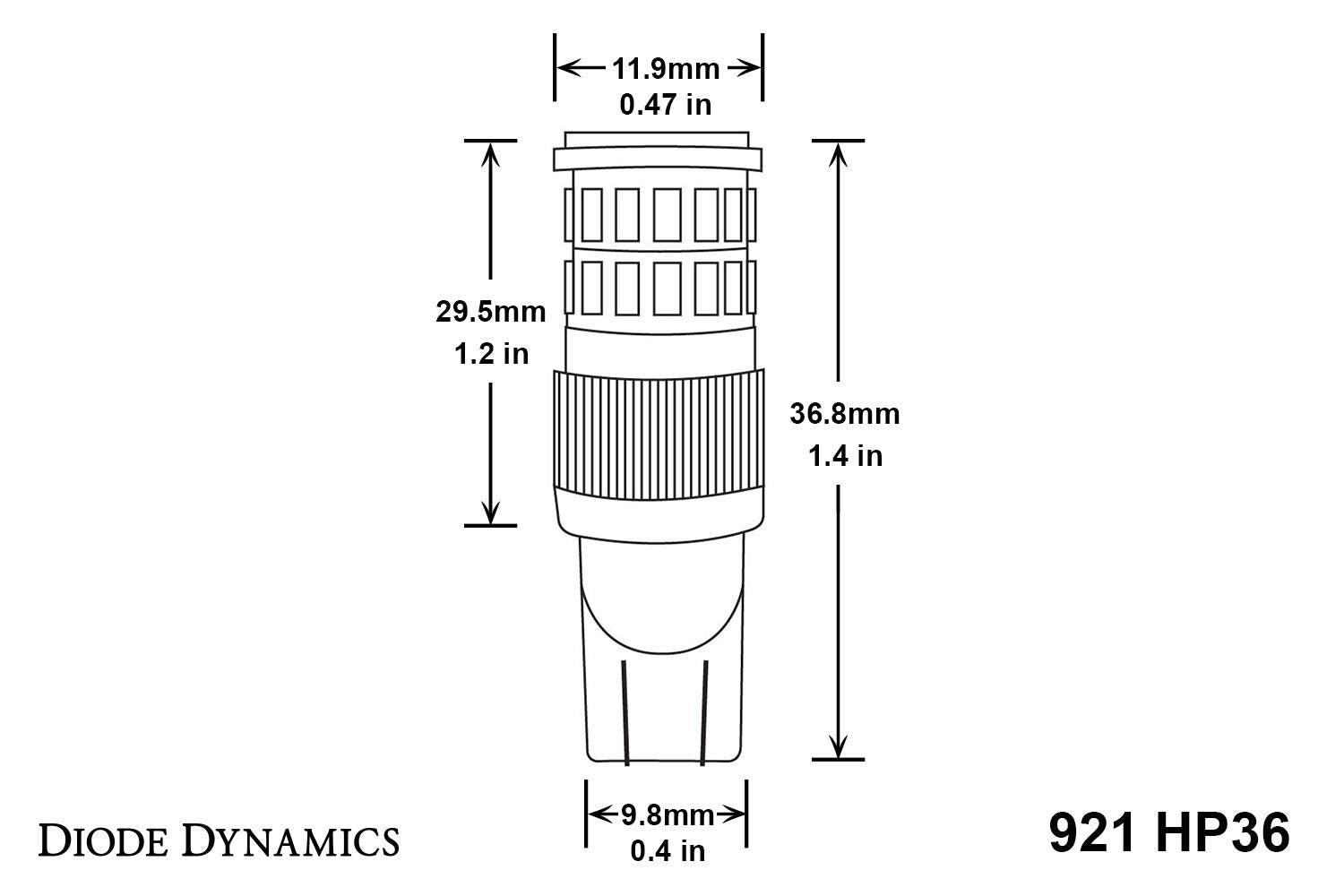 Backup LED Bulbs Diode Dynamics 921 HP36 Cool White