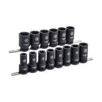 14 Pc. GEARWRENCH 3/4" Drive 6 Point Deep Impact Metric Socket Set - 84972