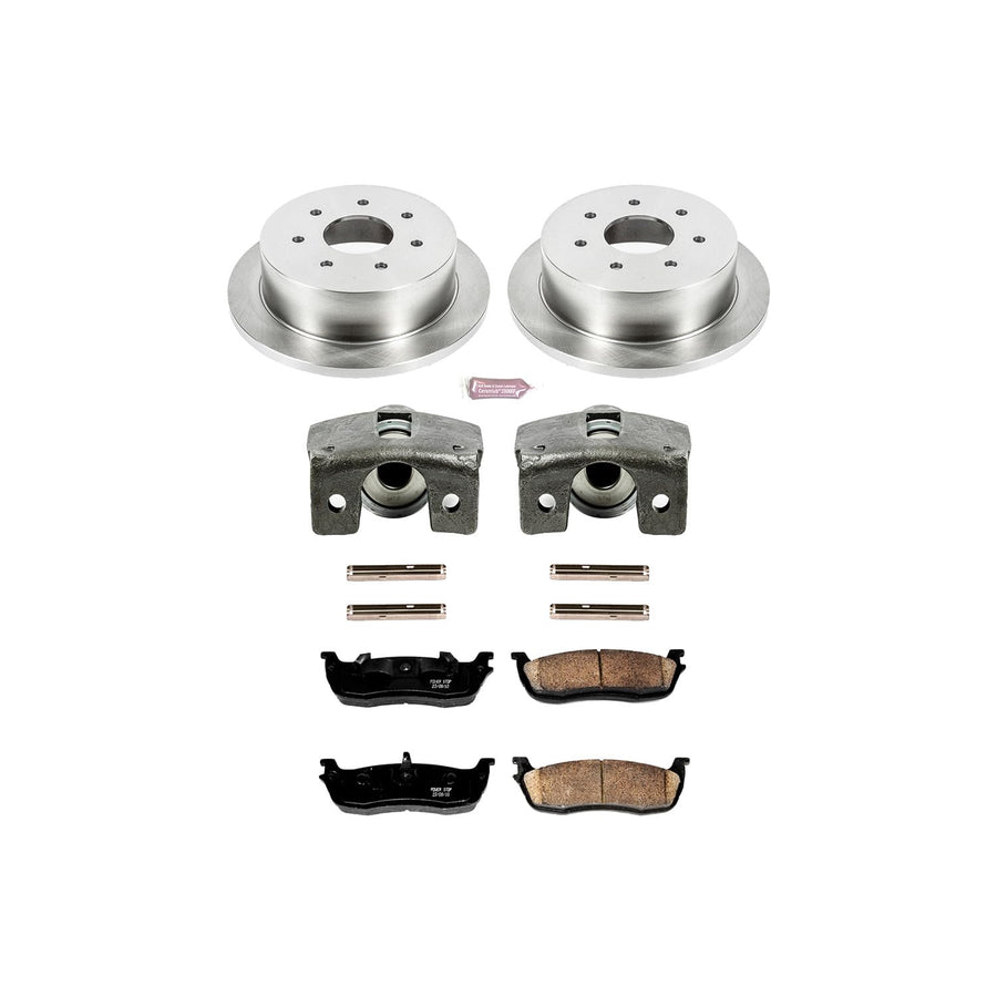 Power Stop KCOE5147 1-Click OE Replacement Brake Kit with Calipers For Ford F-150 2000-2003, Ford F-150 Heritage 2004, Ford F-250 1998-1999 [Model Specific]