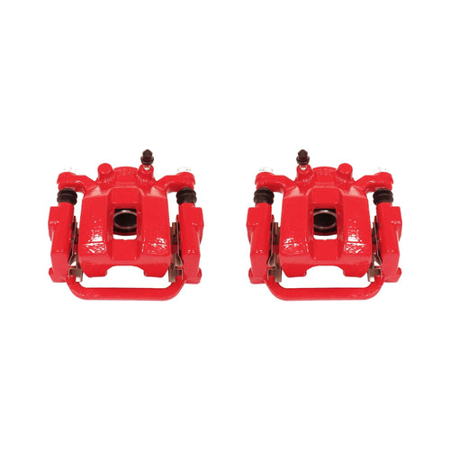 Power Stop Pair of High-Temp Red Powder Coated Calipers Rear For INFINITI FX35 2003-2008, INFINITI FX45 2003-2008 [Model Specific]