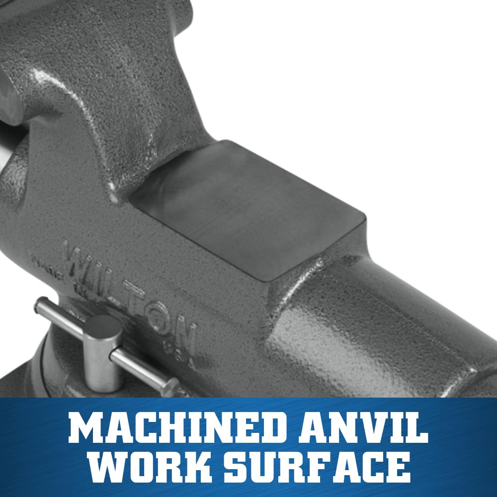 Wilton 5" Jaw Width Machinist Bench Vise, 8" Jaw Opening, 4-1/4" Throat (Model 500S)