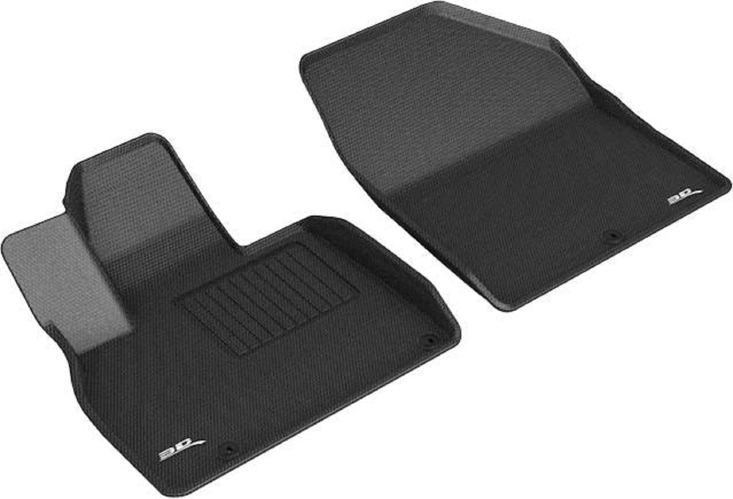 Kagu Floor Mat (Black) 3D MAXpider Custom Fit Compatible with Kia Telluride 2020-2025 - Front Row