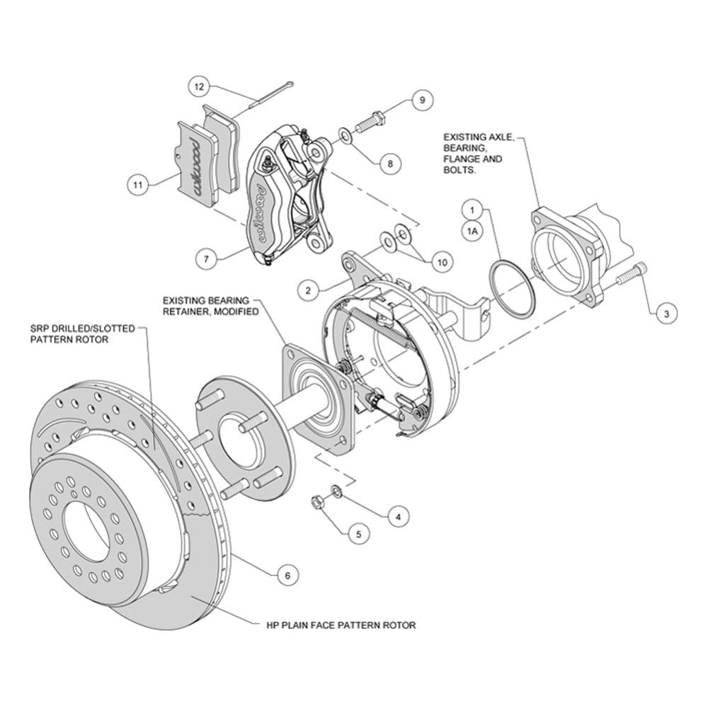 P/S FDLI Park Brake Kit, Drilled