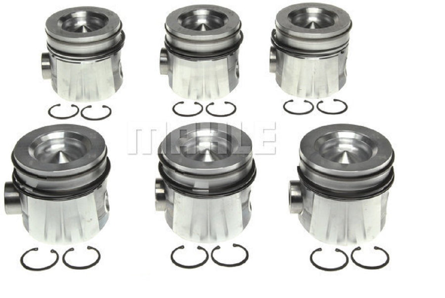 MAHLE Piston and Ring, Forged, 4.213 in Bore, 3.0 x 2.0 x 3.0 mm Ring Groove, Flat, Combustion Chamber, 6.7 L, Kit Dodge Cummins