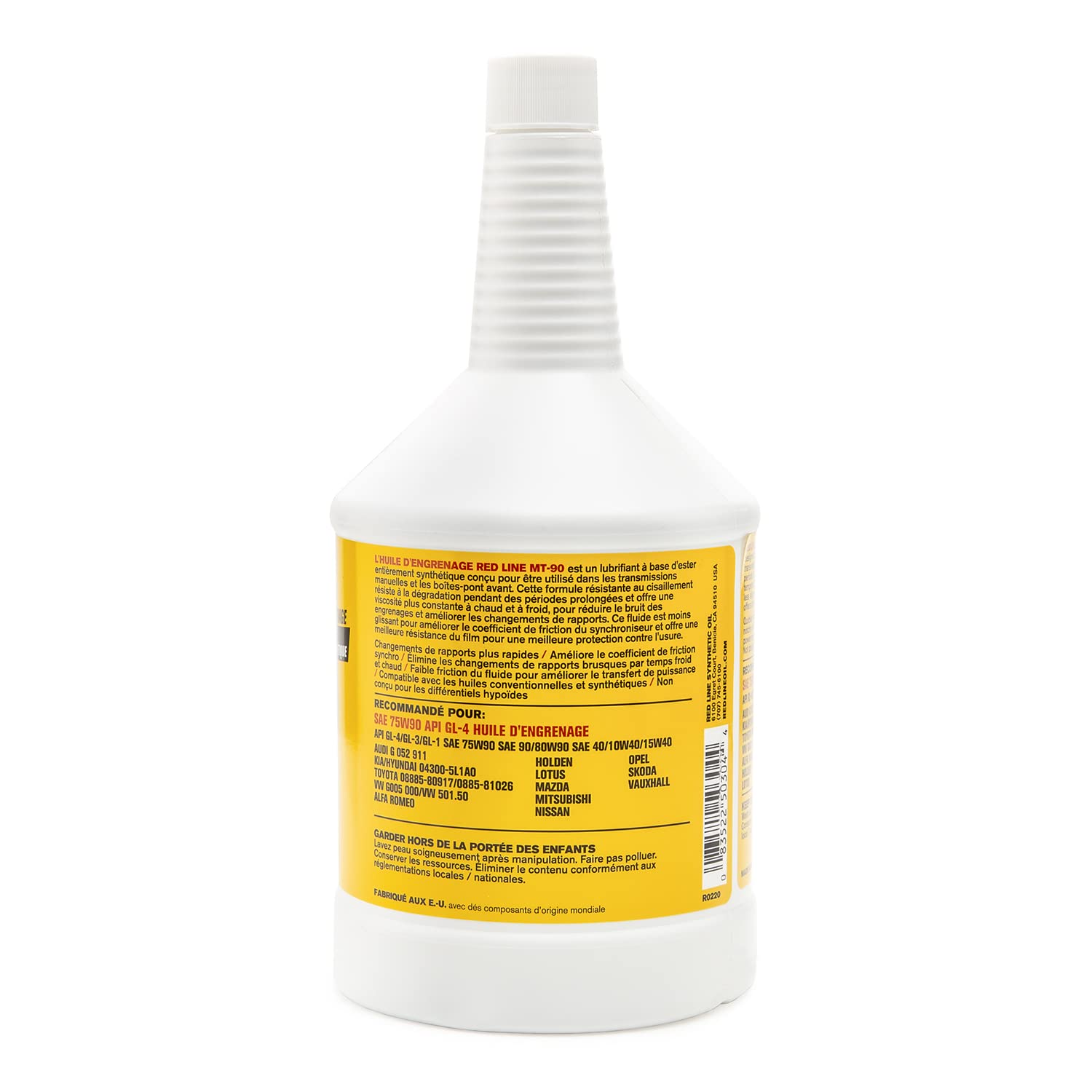 MT-90 Red Line 50304 75W-90 GL-4 Manual Transmission and Transaxle Lubricant (MTL)- 1 Quart