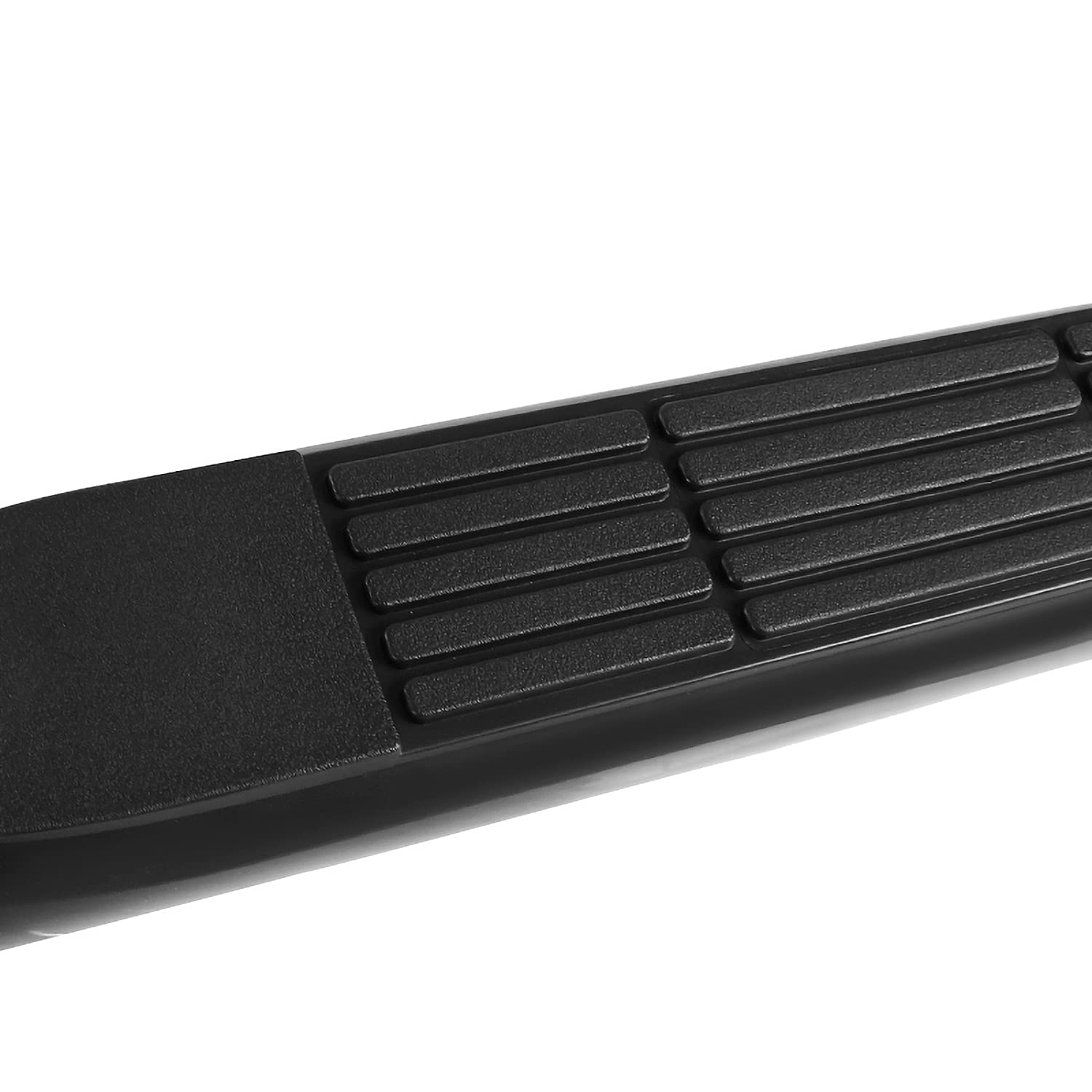 3" Round Side Step Nerf Bar Black Spec-D Tuning Compatible with 2019-2021 Chevy Silverado 1500 Double Cab, 2020-2021 Silverado 2500 3500, L+R Pair