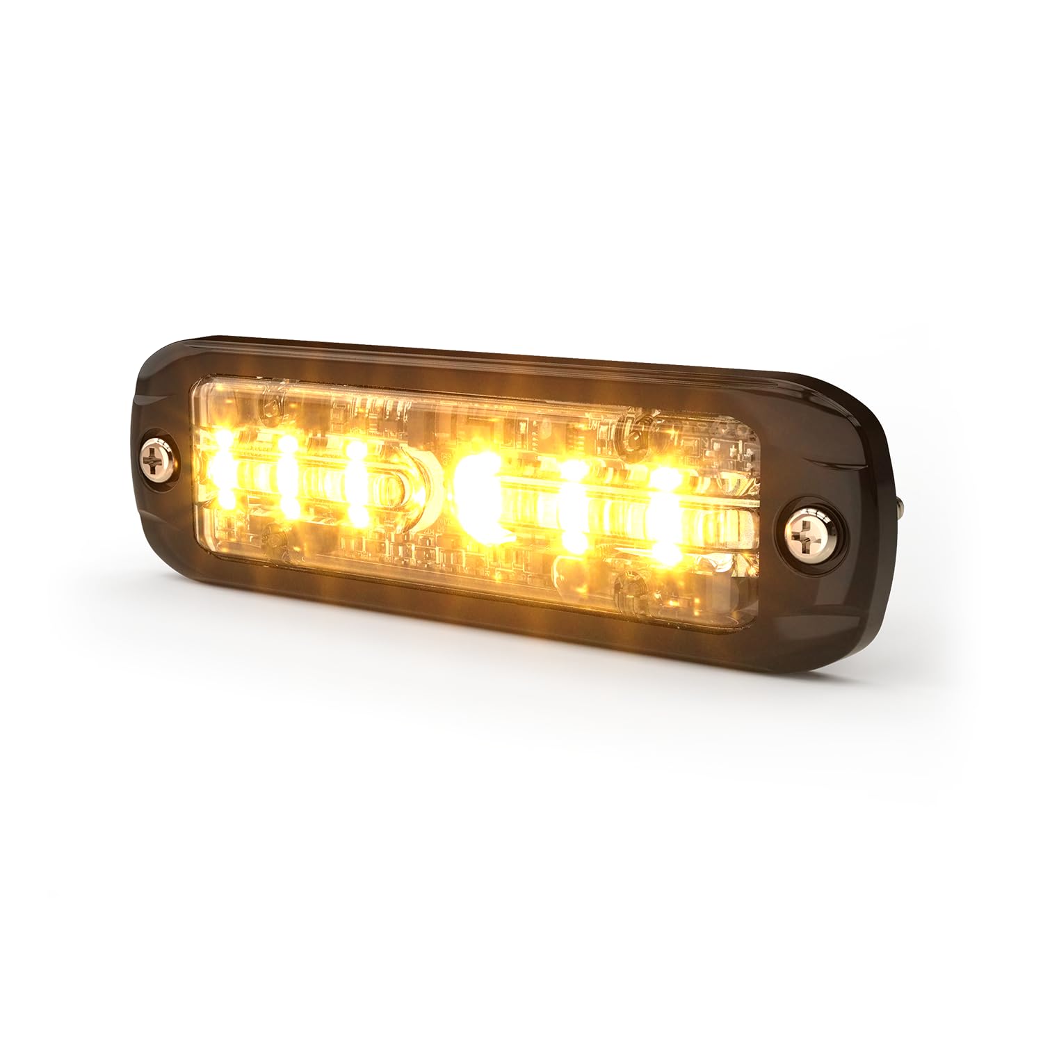 ECCO Directional LED Warning Light ED3802AH Viz™ Series, 2 Bolt Surface Mount, 12-24V, Dual-Color Amber, w/HINVII™ technology