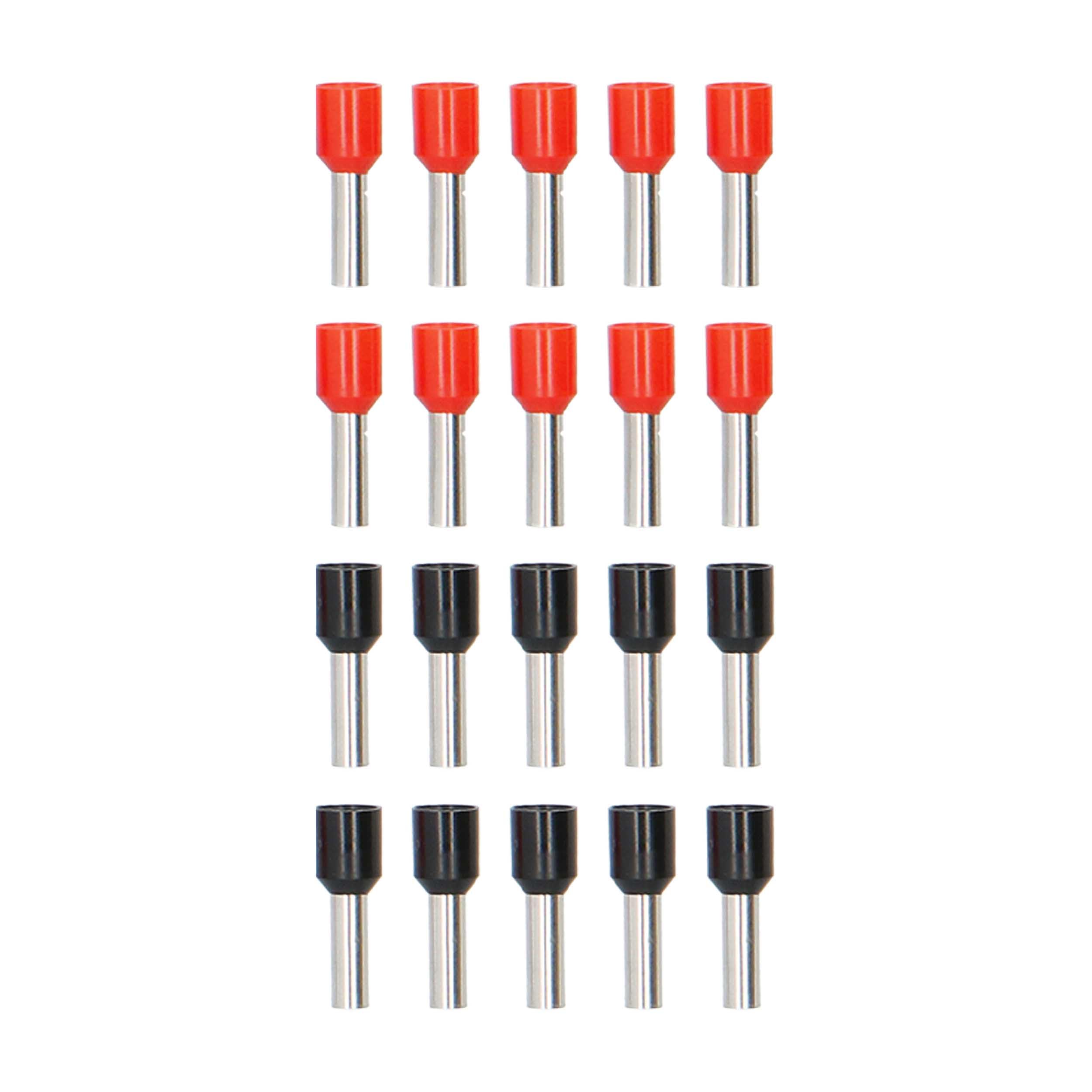 20-Piece Metra Brands Red and Black 10GA Ferrules - Refill Pack