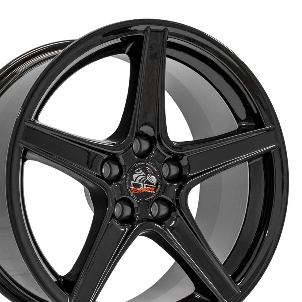18 Inch OE Wheels FR06B Rim Fits Mustang FR500 Style 5x114.3 18x9 Gloss Black - Hollander 3810 (1)