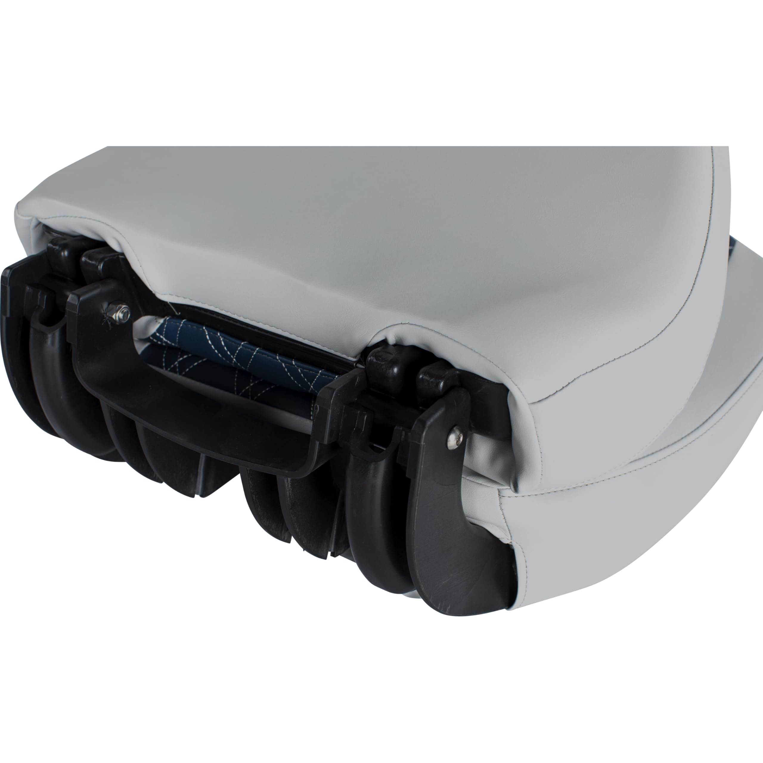 Lippert Folding Pontoon Boat Seat, Sunset Collection, Contoured Foam Cushioning, Durable Marine-Grade Vinyl, Poly Frame, Pedestal Not Included, 19" L x 19" W x 22.5" H - 2024023317