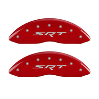 MGP 42002SSRTRD Caliper Covers 'SRT' Engraved Caliper Cover with Red Powder Coat Finish and Silver Characters, (Set of 4)