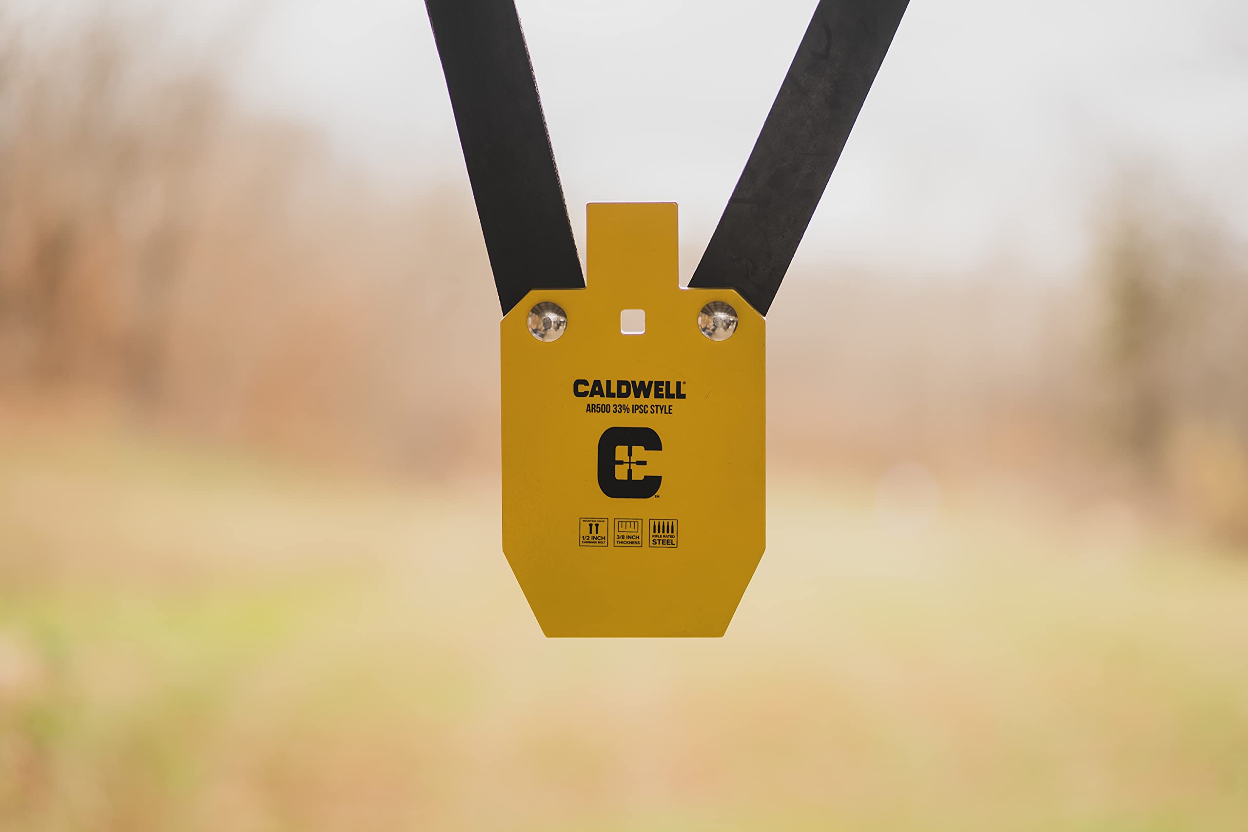 Caldwell AR500 High Caliber Steel Target 33% ISPC, 3/8" Thickness, Rifle Rated for Precision Shooting and Target Practice