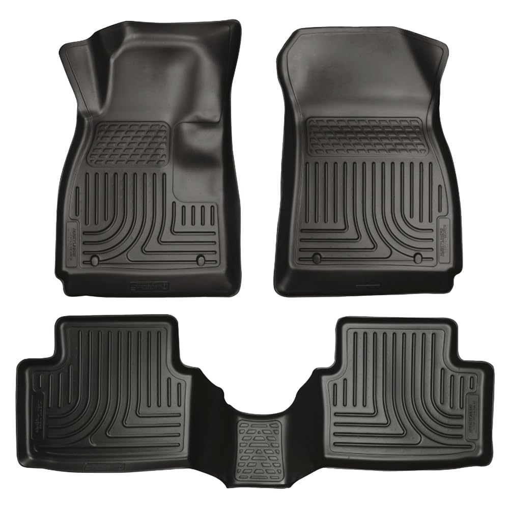 Weatherbeater Husky Liners Floor Mats | Fits 2012-2020 Chevrolet Sonic | Front & 2nd Row, 3-pc Black - 98291