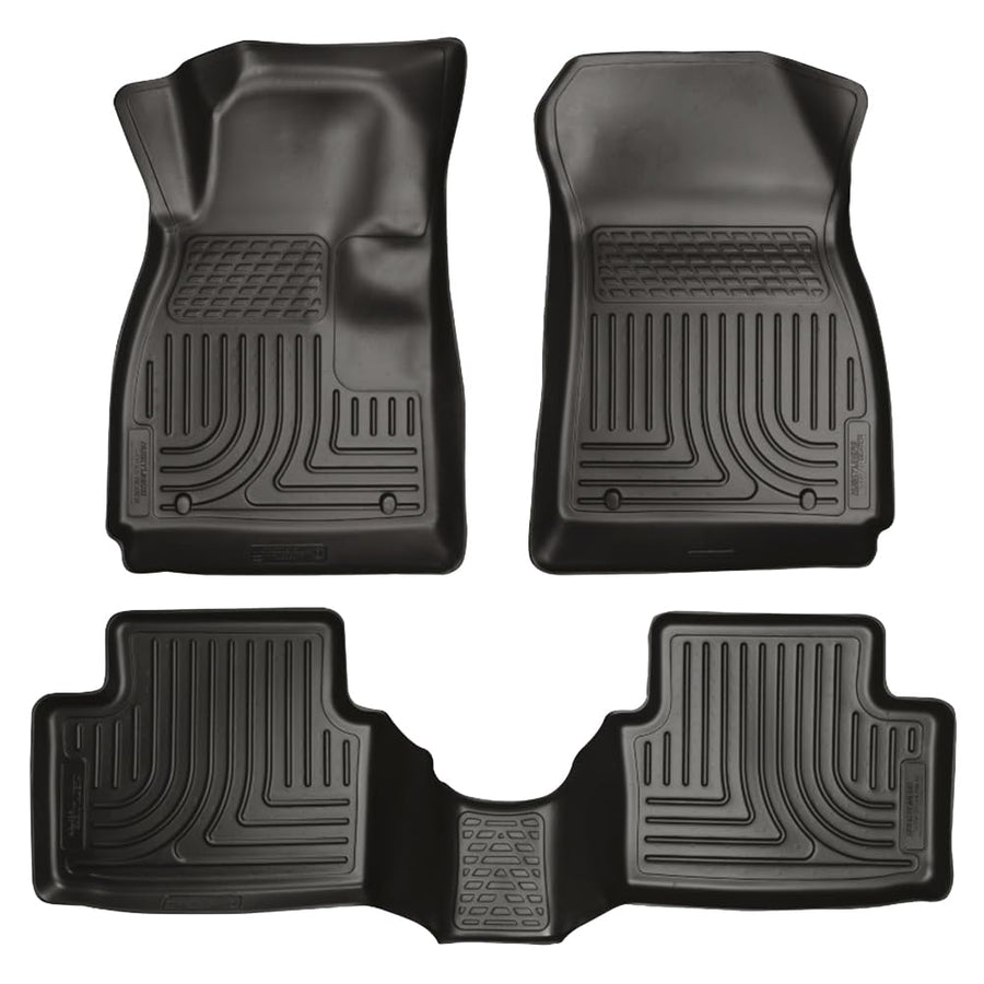 Weatherbeater Husky Liners Floor Mats | Fits 2012-2020 Chevrolet Sonic | Front & 2nd Row, 3-pc Black - 98291