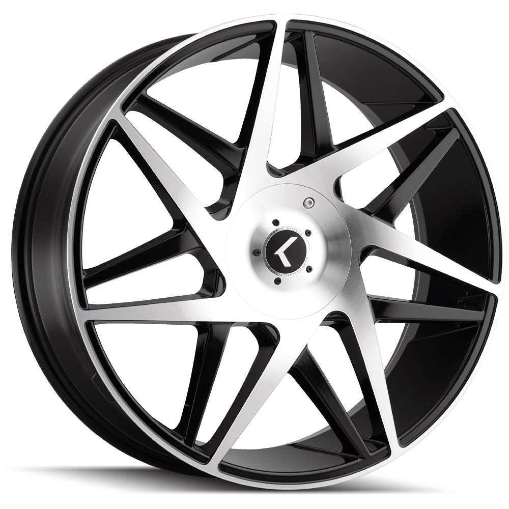 Black/Machined Face KRAZE PHASE Wheel with Aluminum (22 x 8.5 inches /5 x 5 mm, 38 mm Offset)