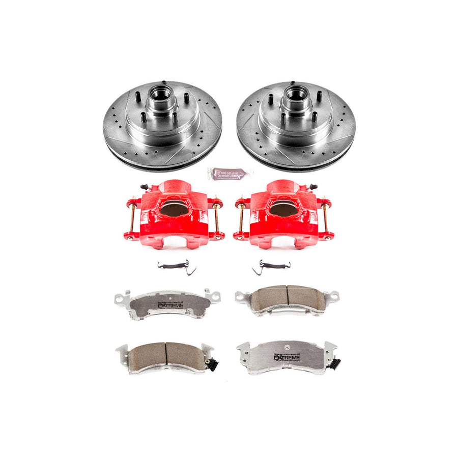 Power Stop Z26 KC2936-26 Front Street Warrior Brake Kit Buick Cadillac Chevrolet For Buick Roadmaster, Cadillac Fleetwood, Chevrolet Caprice, Oldsmobile Custom Cruiser [Model Specific]