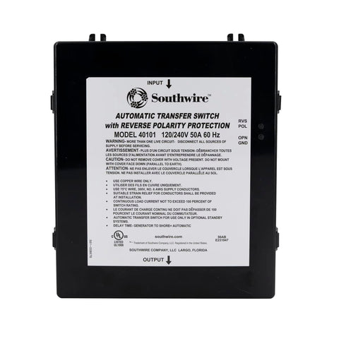 Reverse Polarity 50A Low Cost Transfer Switch