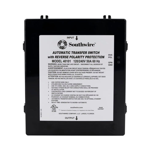 Reverse Polarity 50A Low Cost Transfer Switch