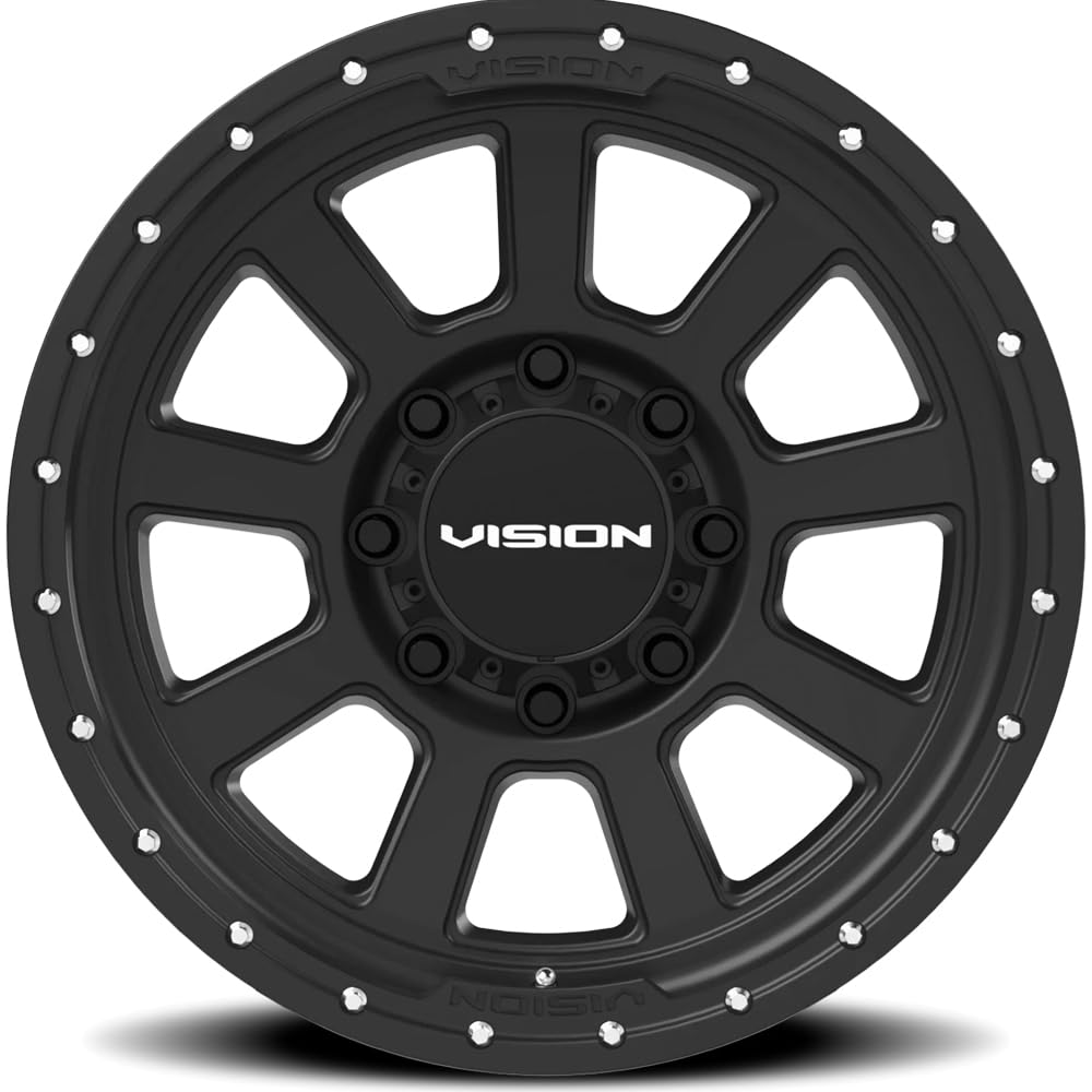 350 OJOS Vision Custom Wheel - 20x9, -12 Offset, 8x170 Bolt Pattern, 125.2mm Hub - Satin Black Rim