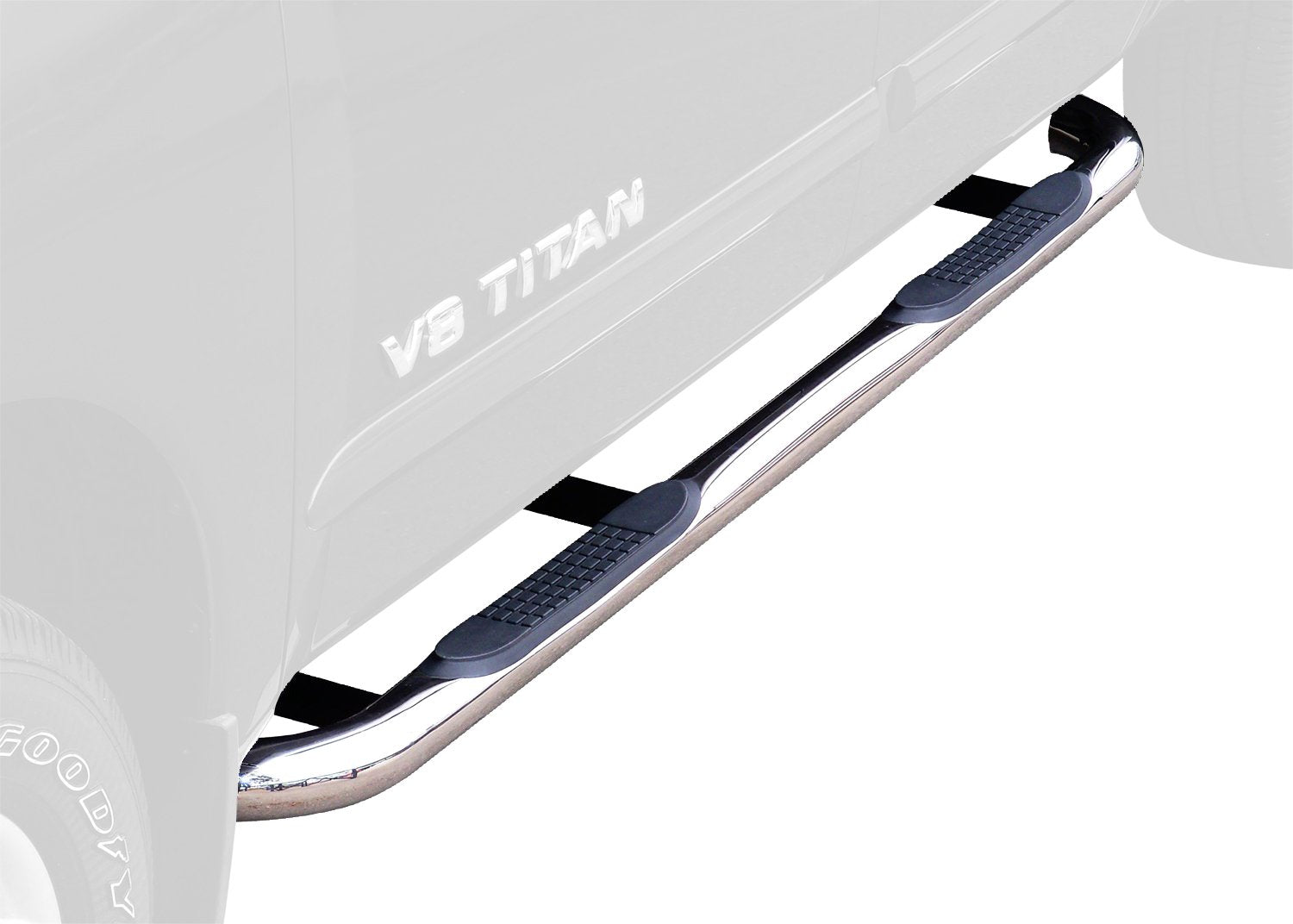 3 in. Round Side Bar Steelcraft 240710 Black Powdercoat 3 in. Round Side Bar
