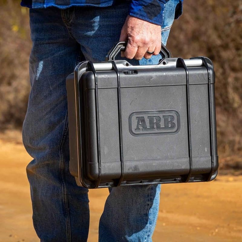 ARB HIGH OUTPUT and PERFORMANCE 12V2 PORTABLE AIR COMPRESSOR in a HEAVY DUTY BOX with upgraded features