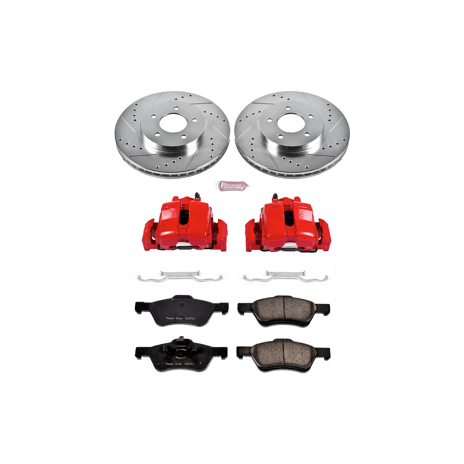 Power Stop Z23 Evolution KC4580 Sport Performance 1-Click Brake Kit with Caliper For Ford Escape 2005-2006, Mercury Mariner 2005-2007 [Model Specific]