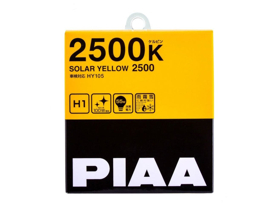 Piaa Solar Yellow H1 Light Bulb 22-13401 (2500K - 12V 55W), 2 Pack