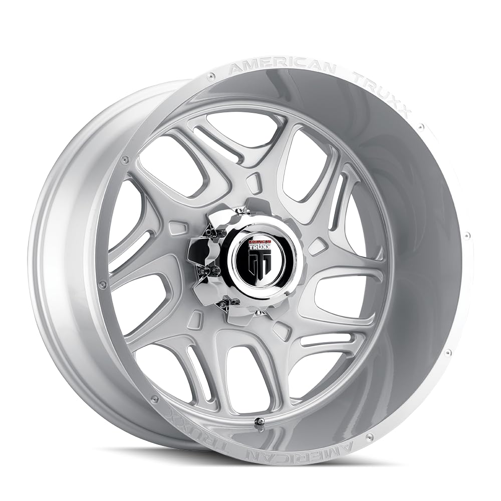 Sweep American Truxx AT1900 Brushed Milled Wheel with Painted (22 x 22. inches /8 x 165 mm, -44 mm Offset)