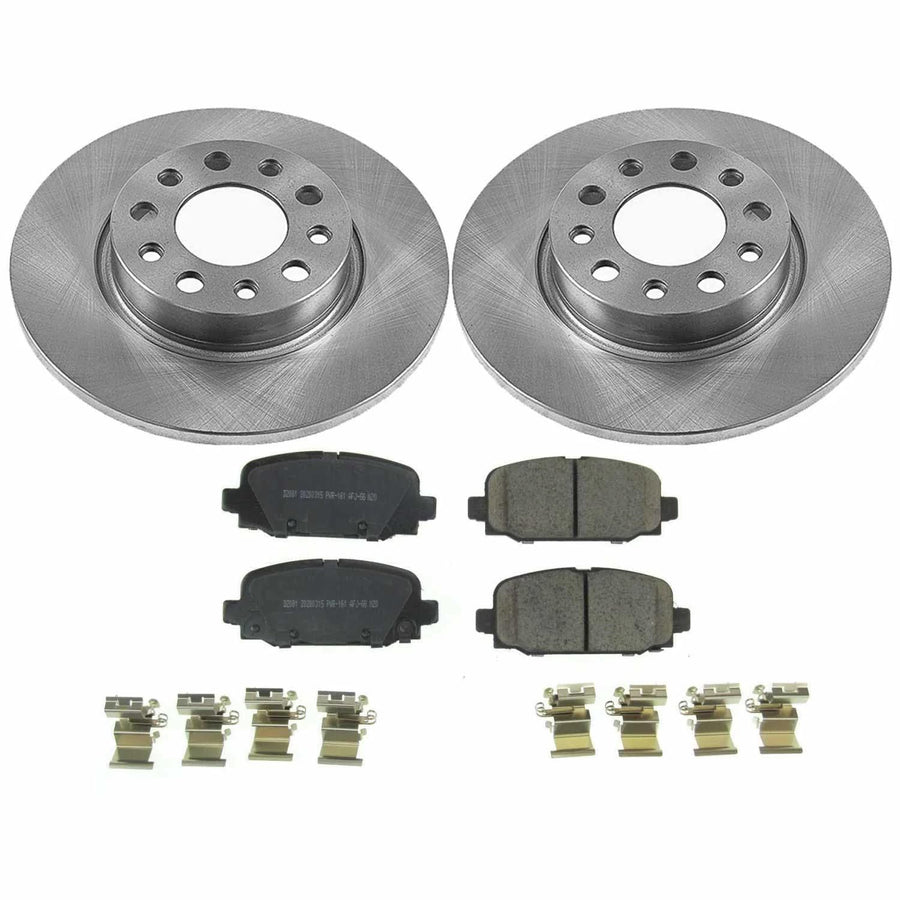 Power Stop KOE7736 Rear Replacement Brake Kit-OE Brake Rotors & Ceramic Brake Pads For Jeep Compass 2017-2022 [Model Specific]