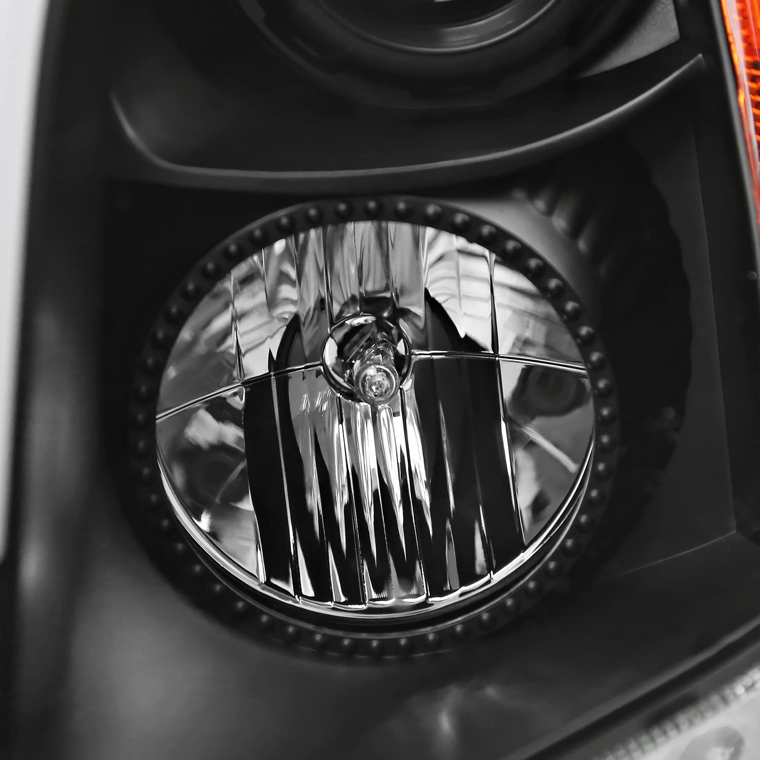 Black LED Switchback Projector Headlights SPEC-D TUNING Compatible with 2008-2014 Cadillac CTS, Left + Right Pair Headlamps Assembly