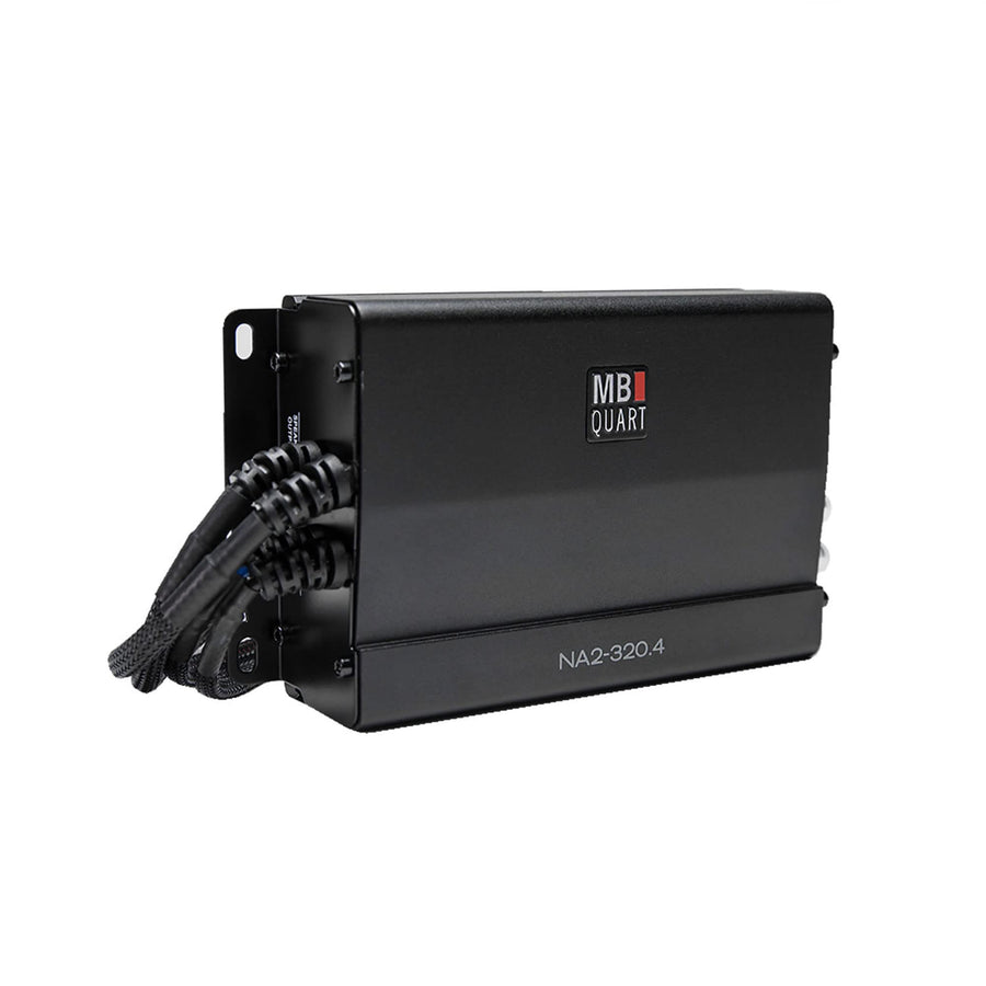 MB Quart NA2-320.4 Four Channel Compact, 320 watt Powersports Amplifier, Black