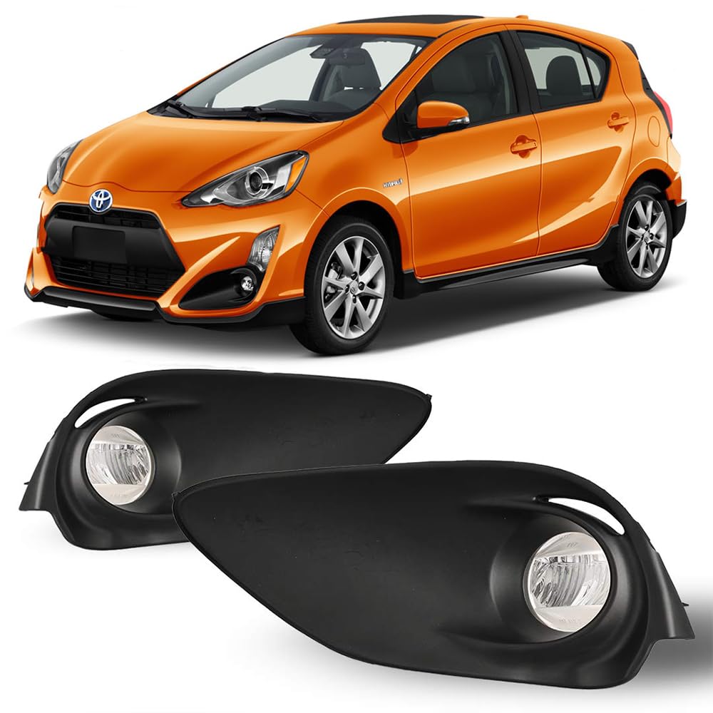 Fog Lights Winjet Compatible with for [2017 Toyota Prius C] Driving LED Fog Lights + Switch + Wiring Kit