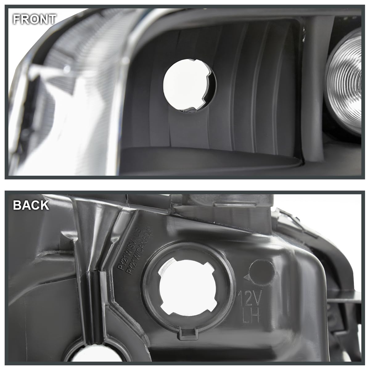 Black Projector Headlights SPEC-D TUNING Compatible with 2006-2008 Honda Pilot, Left + Right Pair Headlamps Assembly