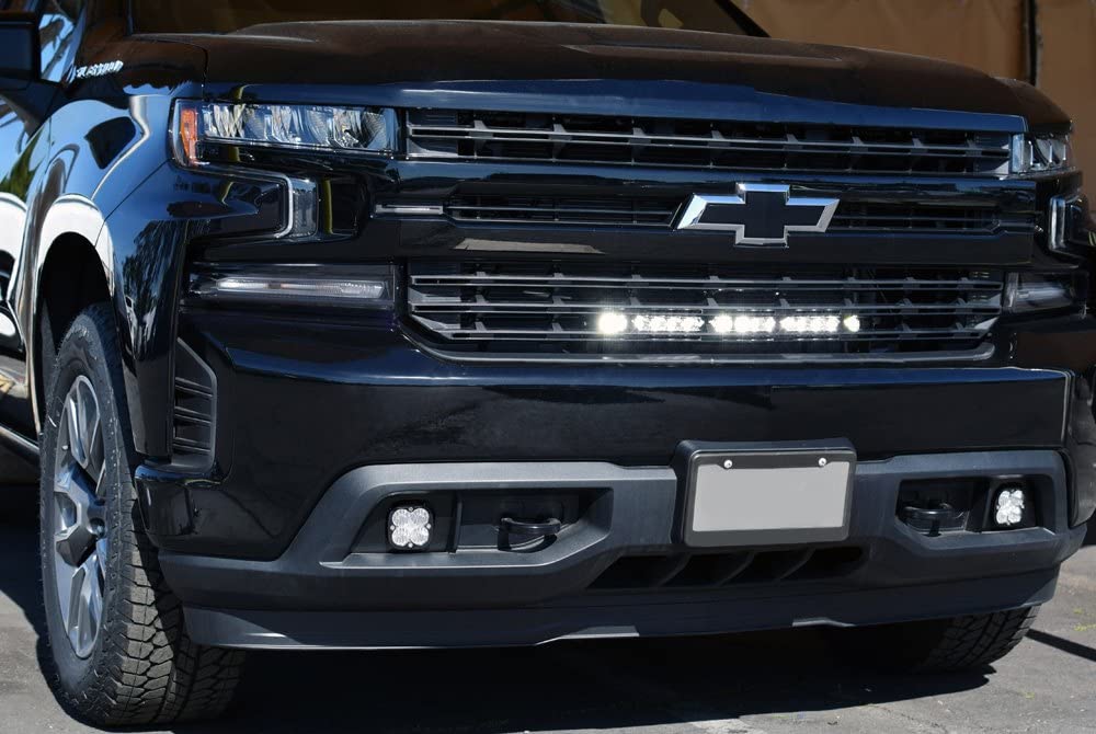 Baja Designs 20-inch S8 LED Bar Grille Light Kit for Chevrolet Silverado 1500 2019-21 (Driving/Combo; Clear)