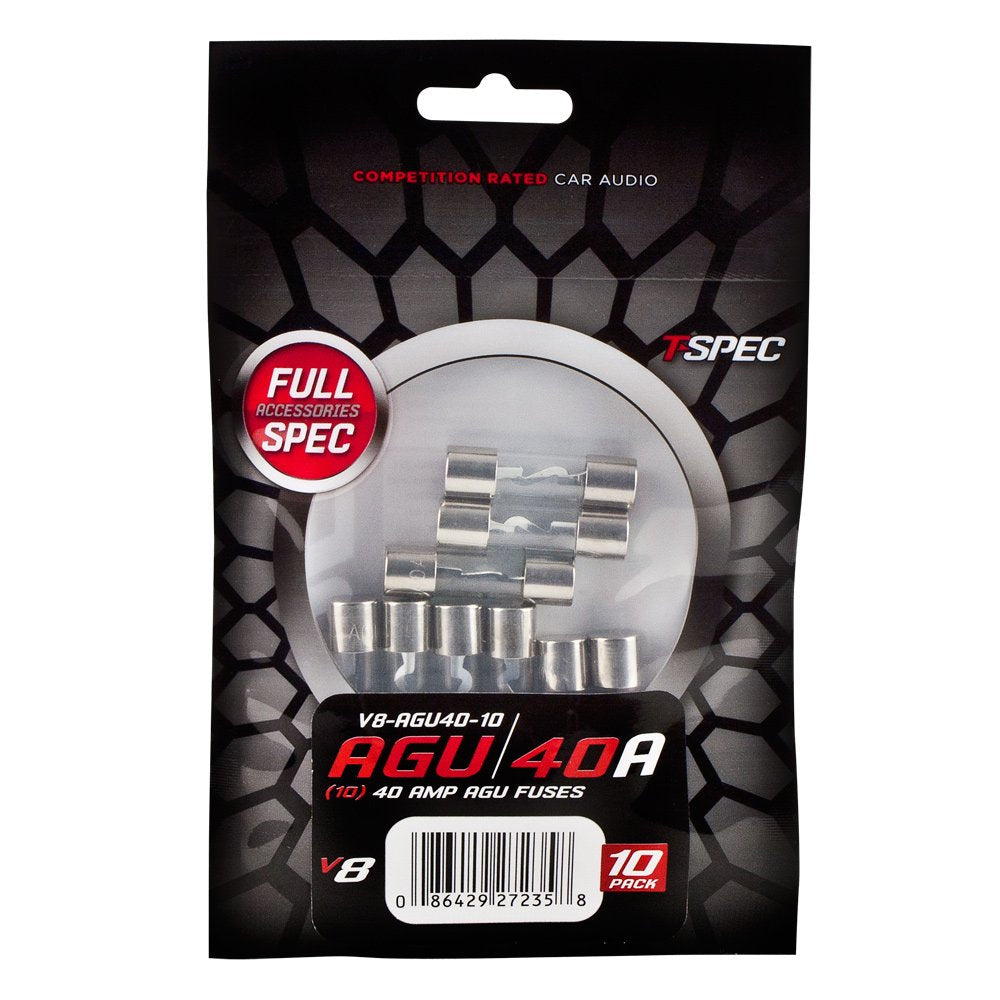 V8-AGU40-10 T-Spec V8 Series Nickel Plated AGU Fuses, 10 Pack