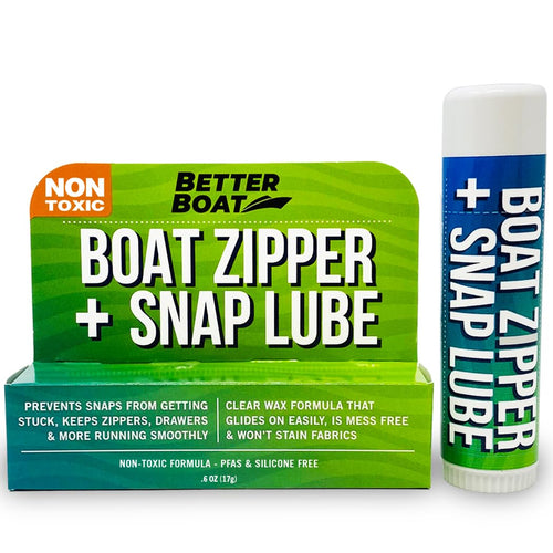 Zip Lube Zipper Wax - Marine Grade Lubricant Stick and Tool for Boat Canvas, Bimini Snaps, Metal Zippers, Jackets, Coolers, Vinyl Panels, Wetsuits, Drysuits - No Oil Mess