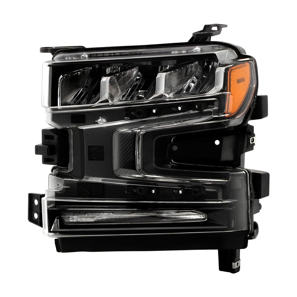 Chevy Silverado 1500 19-22 Spyder (POE) LED High/Low Beam w/Halogen Signal Headlight - Signal-7443NA(Included) - OE Left (GM2502497)