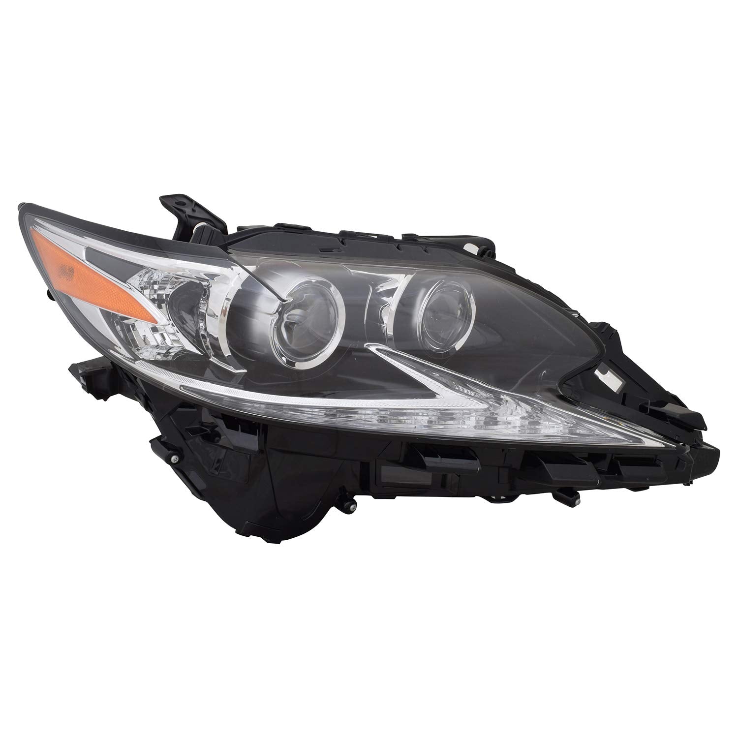 Right TYC Headlight Assembly Compatible with 2016-2018 Lexus ES350