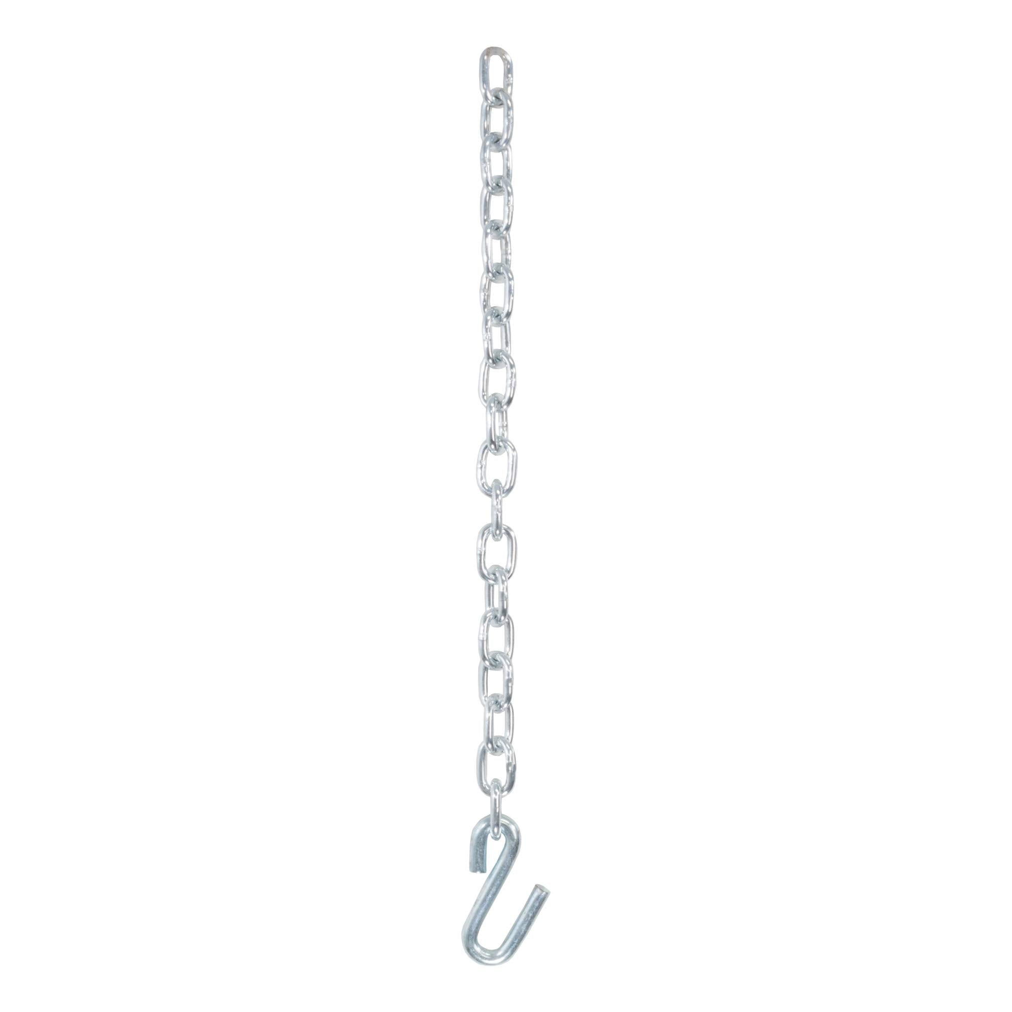 27-Inch CURT Trailer Safety Chain with 17/32-In S-Hook, 7,000 lbs Break Strength