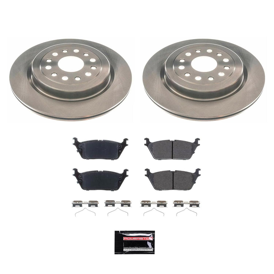 Power Stop KOE8184 Rear Replacement Brake Kit-OE Brake Rotors & Ceramic Brake Pads For Ram 1500 2019-2023 [Model Specific]