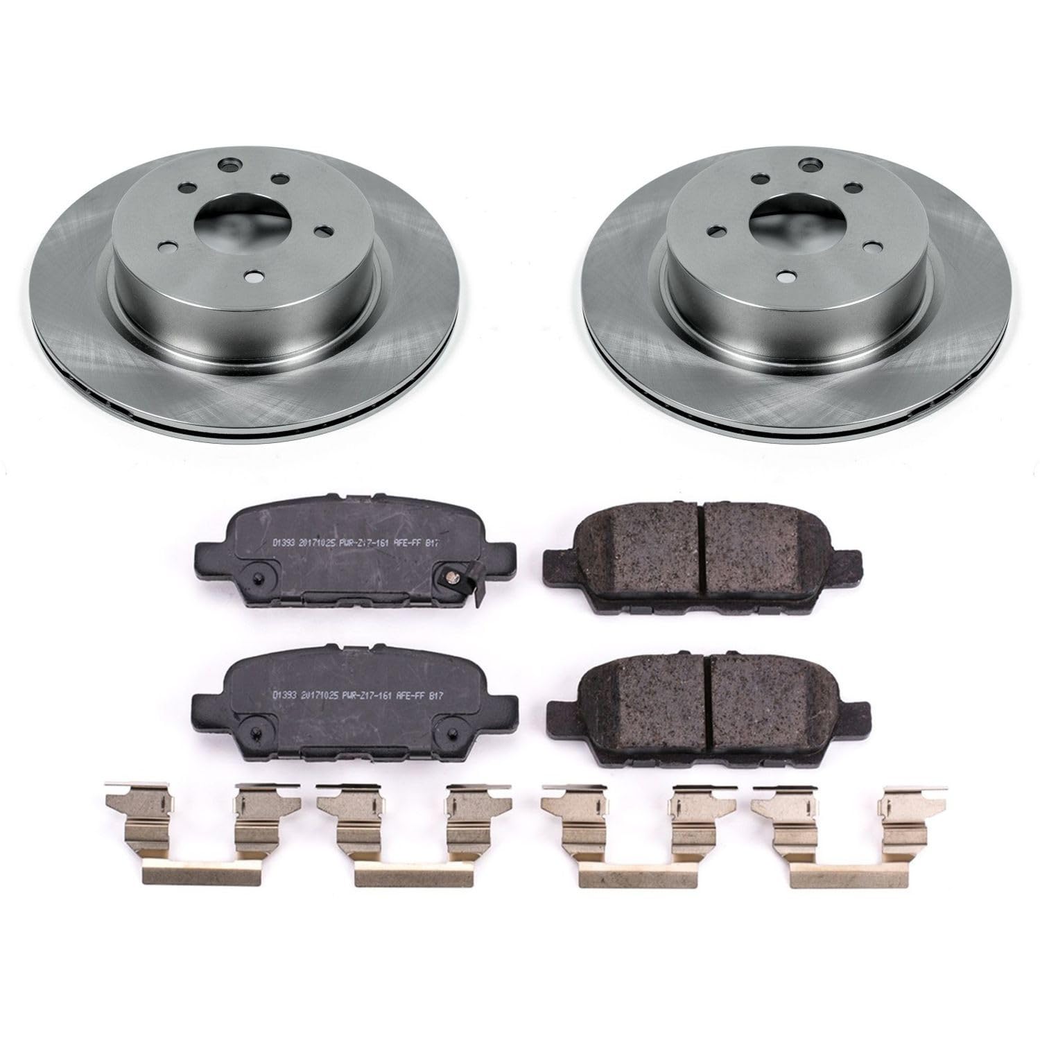 Power Stop KOE8062 Replacement Rear Stock Brake Kit For INFINITI EX35, INFINITI E, INFINITI, INFINITI QX50, Nissan 370Z, Nissan Maxima, Niss [Model Specific]