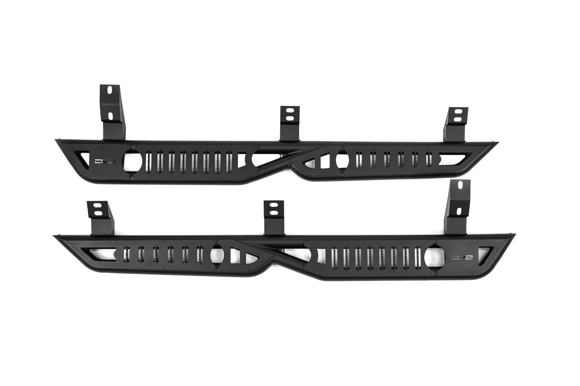 OE Plus DV8 Offroad Side Steps for 2010-2024 Toyota 4Runner | Anti-Slip Design | Provides Protection from Light Trail Debris | Retains OEM Ground Clearance | Fully Bolt-On Installation | Steel