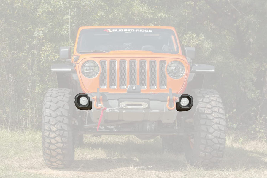 Venator Bumper Rugged Ridge Stubby End Kit | Satin Black, Steel | 11549.64 | Fits Venator Bumpers from Rugged Ridge