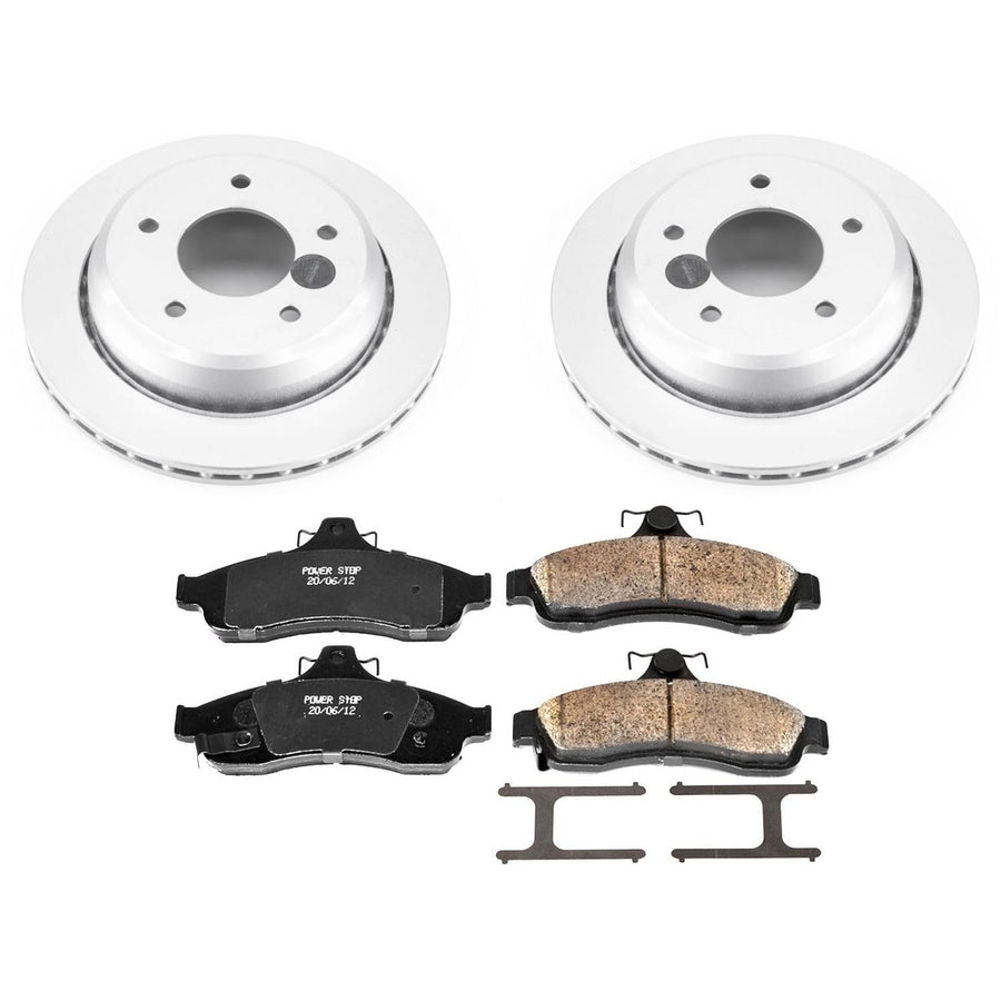 Power Stop Rear CRK5064 Coated Brake Rotors and Z17 Ceramic Brake Pads Kit For Chevrolet Caprice 1994-1996, Chevrolet Impala 1994-1996 [Model Specific]