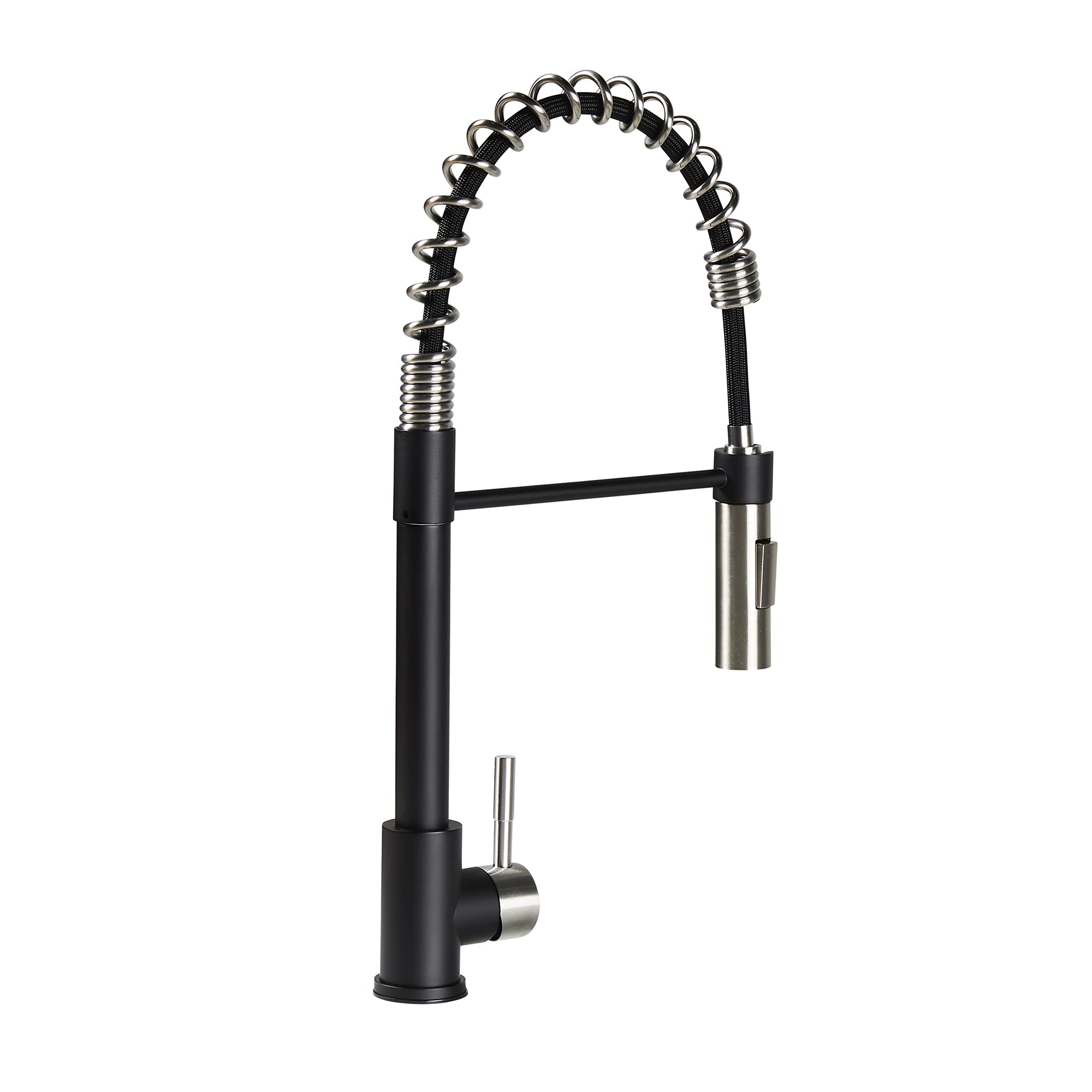 Lippert Coiled Pull-Down Kitchen Faucet Flow Max™ - Black/Stainless Steel